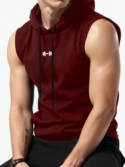 Men’s Quick-Dry Cooling Hooded Sleeveless Tops