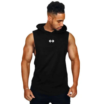 Men’s Quick-Dry Cooling Hooded Sleeveless Tops